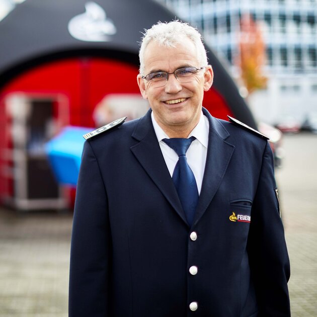 Peter Schwinn, commander at Offenburg fire service Peter Schwinn, commander at Offenburg fire service
