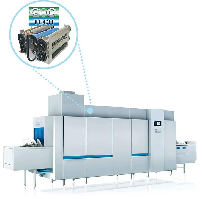 High-gloss rinsing without repolishing with reverse osmosis technology from MEIKO GiO-TECH.