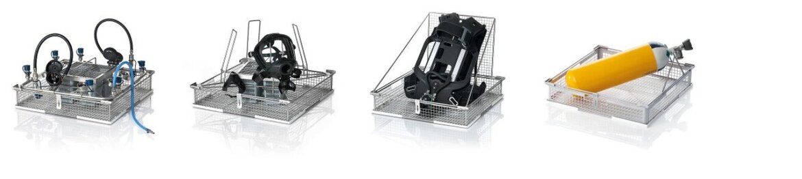 Modular rack system for appliance for disinfecting BA masks