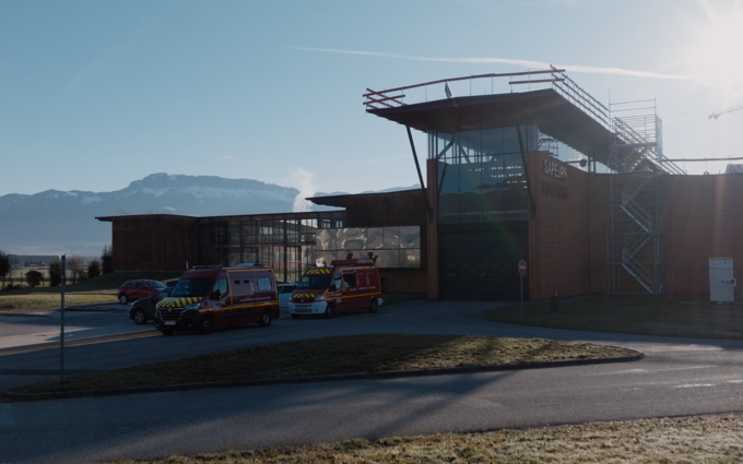 Brandweerpost Annecy, buitenaanzicht
