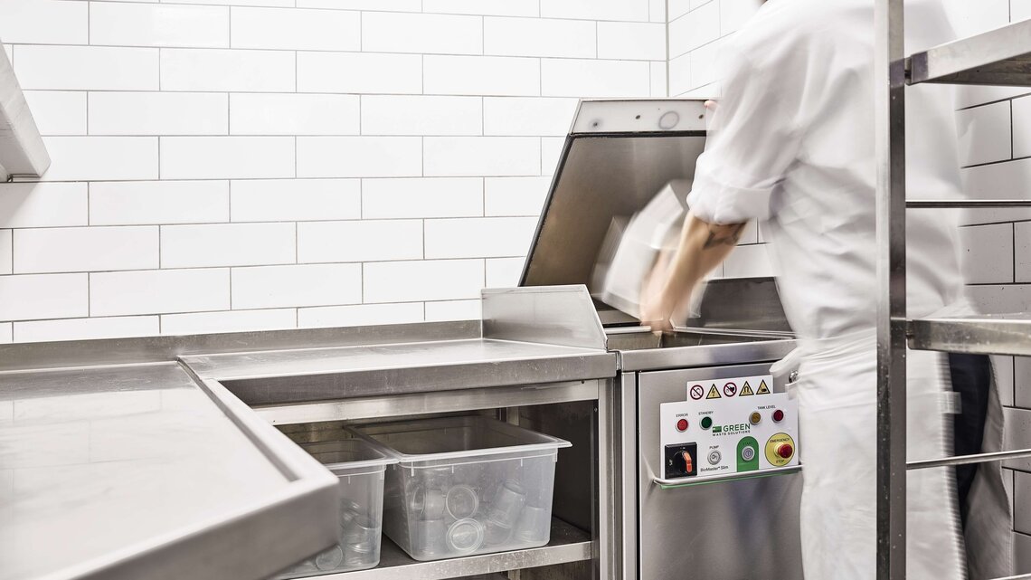 Sustainable kitchen waste and food waste treatment with the Meiko Green BioMaster NSustainable kitchen waste and food waste treatment with the Meiko Green BioMaster