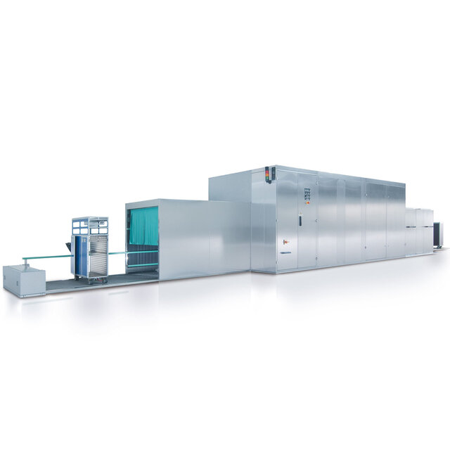  Vista esterna del sistema di lavaggio del contenitore