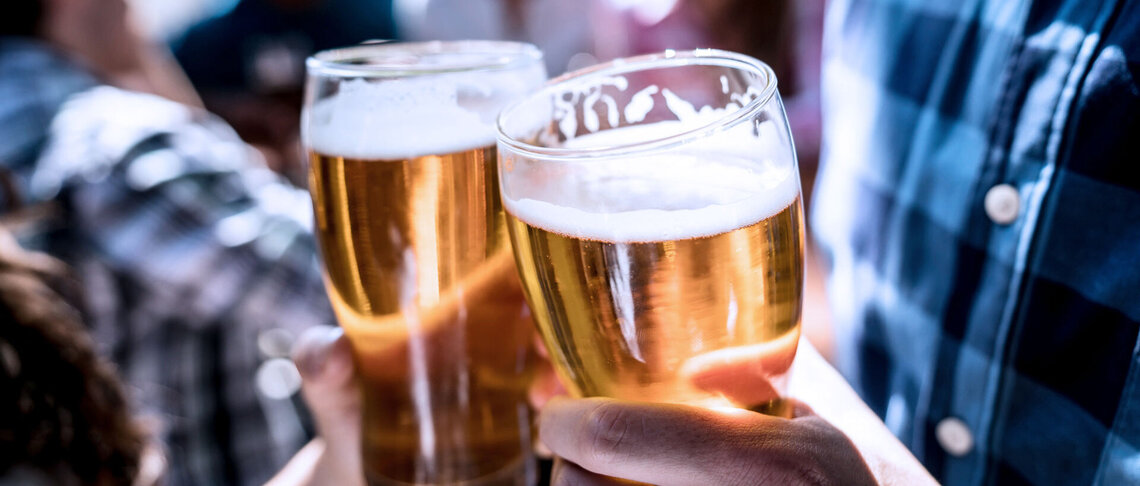 Tasty beer out of hygienically clean glasses