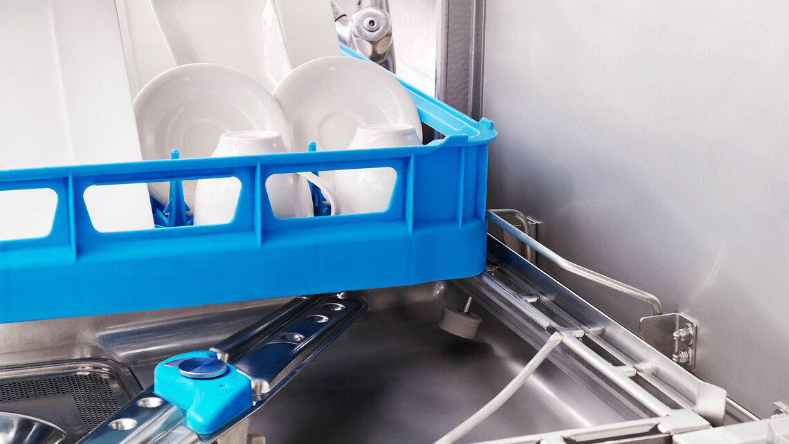 Automatische Korberkennung Meiko Haubenspülmaschine Korberkennung