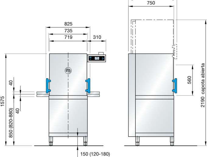 Dimensiones gran M-iClean H