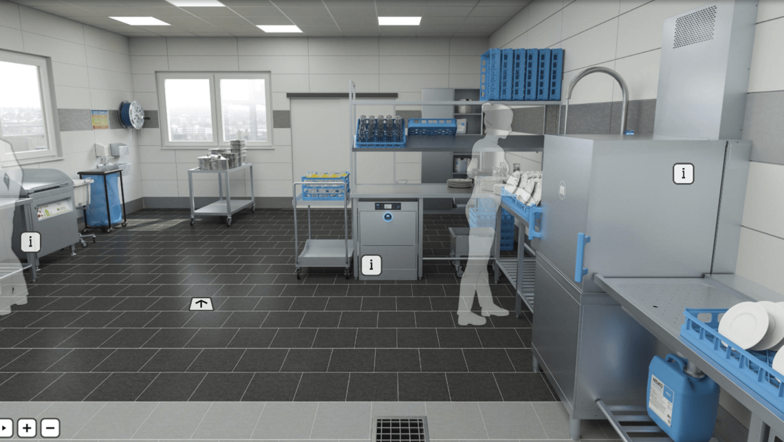 Kleine Spülküche auf meiko-experiencezone.com