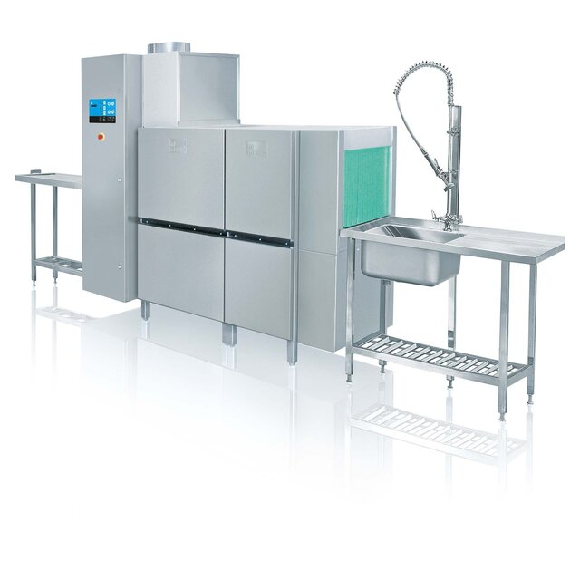 Gewerbliche Korbtransportspülmaschine